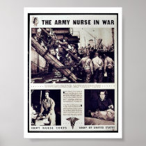 The Army Nurse In War Poster