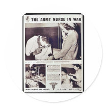 The Army Nurse In War Stickers
