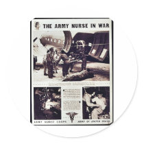 The Army Nurse In War Stickers