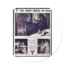 The Army Nurse In War Stickers