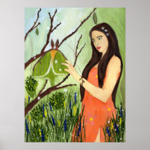 The Arrival of Spring moth maiden nature poster