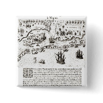 The Arrival of the Englishmen in Virginia Pinback Buttons