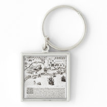The Arrival of the Englishmen in Virginia Keychains