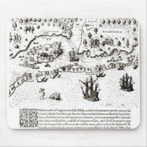 The Arrival of the Englishmen in Virginia Mousepads