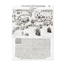 The Arrival of the Englishmen in Virginia Postcard