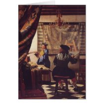 The Art of Painting by Johannes Vermeer Greeting Cards