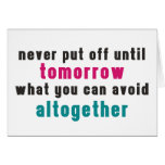 The Art of Procrastination Greeting Cards