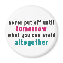 The Art of Procrastination magnets