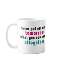 The Art of Procrastination mugs