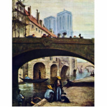 The Artist In Front Of Notre Dame By Daumier Honor Cut Out