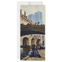 The Artist In Front Of Notre Dame By Daumier Honor Custom Rack Card