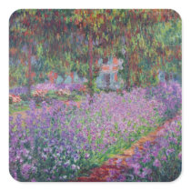 The Artist's Garden at Giverny, 1900 Square Stickers