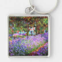 The Artist's Garden at Giverny, Claude Monet Keychain
