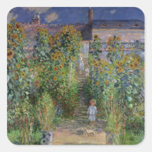 The Artist's Garden at Vetheuil, 1880 Stickers