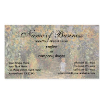 The Artist's Garden at Vetheuil by Claude Monet Business Card