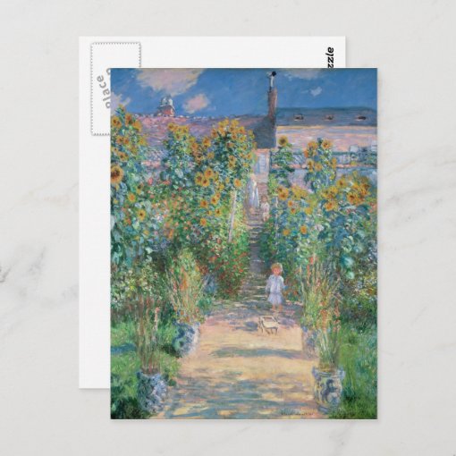 The Artist S Garden At V Theuil By Claude Monet Postcard Zazzle