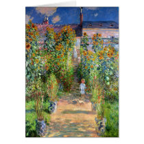The Artist's Garden at Vetheuil, Claude Monet Card
