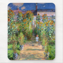 The Artist's Garden at Vetheuil, Claude Monet Mouse Pad