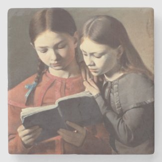 The Artist's Sisters Signe and Henriette Stone Coaster