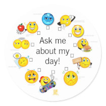 The "Ask Me About My Day" feelings sticker for you