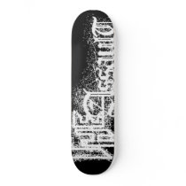 The Assault White On Black Setup skateboards by FatManProductions The Assault White On Black Setup skateboards