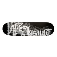 The Assault White On Black Setup Custom Skate Board