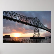 The Astoria-Megler Bridge At Sunset Print