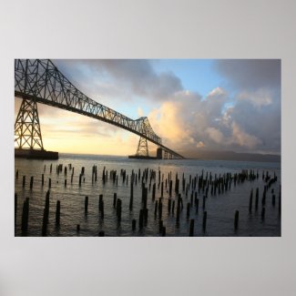 The Astoria-Megler Bridge At Sunset print