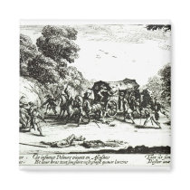 The Attack on the Stagecoach Refrigerator Magnets