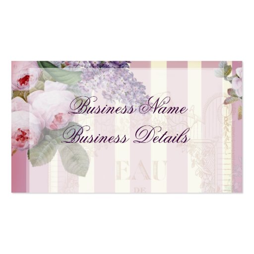 Thé au Petit Trianon â€“ rose Business Card Templates (back side)