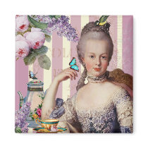 Thé au Petit Trianon – rose Fridge Magnets