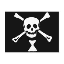 The authentic pirate flag of Emanuel Wynne postcards