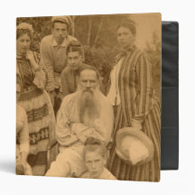 The author Leo Tolstoy with his family Vinyl Binders