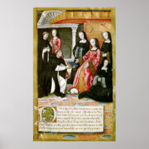 The Author Offering his Book to Anne of Poster
