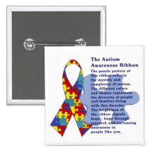"The Autism Awareness Ribbon" Button