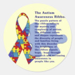 "The Autism Awareness Ribbon" Round Sticker