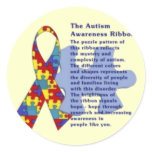 "The Autism Awareness Ribbon" Round Sticker