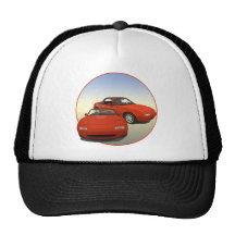 The Avenue Art Red Sports Car Trucker Hat