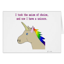 The axiom of choice makes unicorns! card