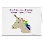 The axiom of choice makes unicorns! card