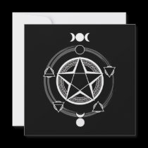The Azodnem (Dark) Pentacle Invitations invitations