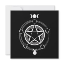 The Azodnem (Dark) Pentacle Invitations