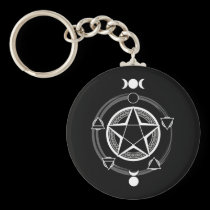 The Azodnem (Dark) Pentacle Keychain keychains