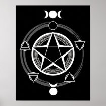 The Azodnem (Dark) Pentacle Print