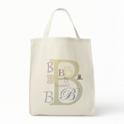 The B Organic Grocery Tote Canvas Bag by Chakham