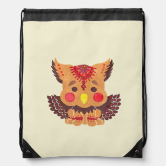 Baby Griffin Illustration Drawstring Bag Baby Griffin Illustration Printed on Drawstring Bag by Haidi Shabrina