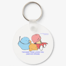 the baby tank loves you (and ice cream) keychains