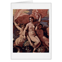 The Baccanale Richelieu Detail By Nicolas Poussin Greeting Card