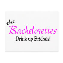 The Bachelorettes (Drink up Pink) postcards