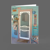 The Back Door Greeting Card by WheatgrassDesigns The Back Door Greeting Card